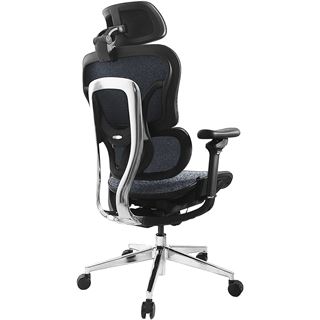 Equip Ergonomischer B&uuml;rostuhl mit Kopf und Armst&uuml;tzen bl-sw