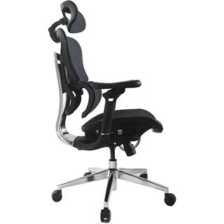 Equip Ergonomischer B&uuml;rostuhl mit Kopf und Armst&uuml;tzen bl-sw