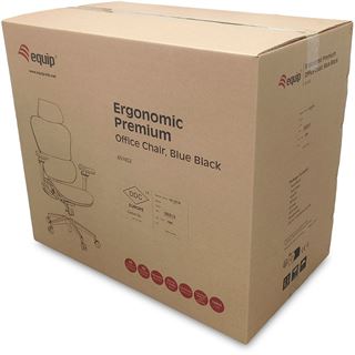 Equip Ergonomischer B&uuml;rostuhl mit Kopf und Armst&uuml;tzen bl-sw