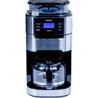 Tornado Filterkaffeemaschine TCM-1025A-GS Edelstahl und Schwarz