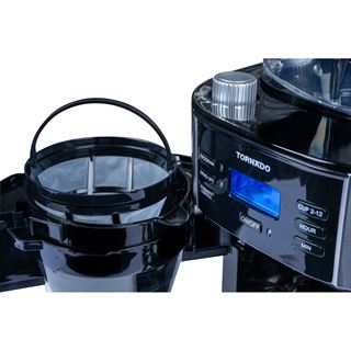 Tornado Filterkaffeemaschine TCM-1025A-GS Edelstahl und Schwarz