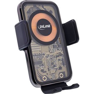 InLine KFZ Smartphone Halterung, ONE TOUCH QI 2, universal, Wireless
