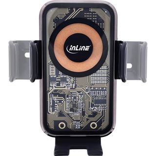 InLine KFZ Smartphone Halterung, ONE TOUCH QI 2, universal, Wireless