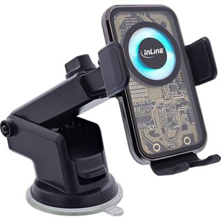 InLine KFZ Smartphone Halterung, ONE TOUCH QI 2, universal, Wireless