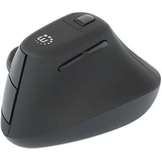 Manhattan Ergonomisch Vertikale Funkmaus USB-A schwarz