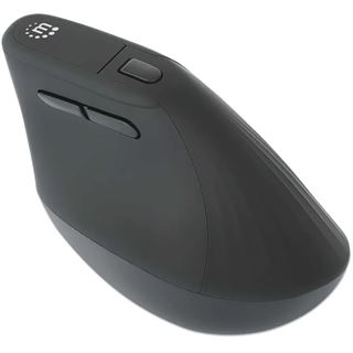 Manhattan Ergonomisch Vertikale Funkmaus USB-A schwarz