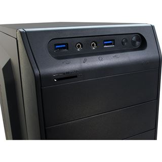 Inter-Tech Black Velvation CM-35 Midi Tower 500 Watt schwarz