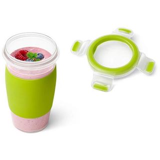 emsa Smoothie-Becher CLIP & GO transparent/grün