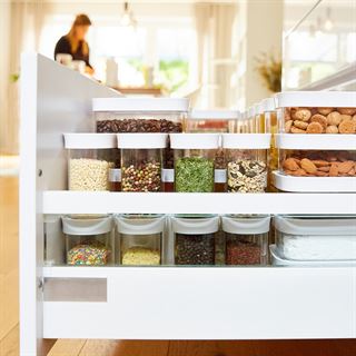 emsa Vorratsdose OPTIMA 6,5 cm hoch transparent/wei&szlig; 0,18 l, 1