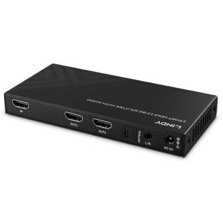LINDY 2 Port HDMI 8K60 Splitter mit Audio
