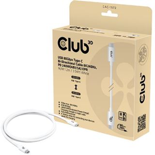 (&euro;19,08*/1m) 1.20m Club 3D USB-C Anschlusskabel USB 4.0 Stecker