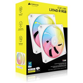140x140x25 Corsair Lüfter LX140-R RGB iCUE Link Dual (W)