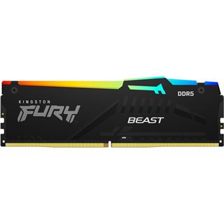 64GB Kingston FURY Beast RGB schwarz DDR5-6400 DIMM CL32 Dual Kit
