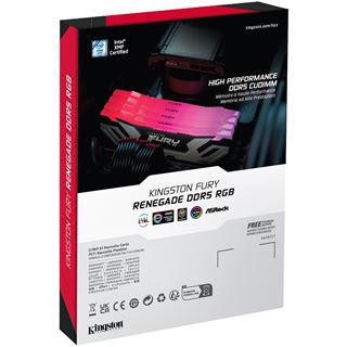 24GB Kingston FURY Renegade RGB schwarz/silber DDR5-8400 DIMM CL40