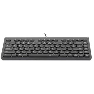 Manhattan Slim USB Mini-Tastatur 1.5m Kabel schwarz