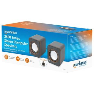 Manhattan USB-Lautsprecher - 2600 Series schwarz/orange