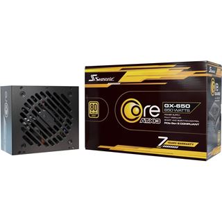 650 Watt Seasonic Core GX-650 Modular 80+ Gold