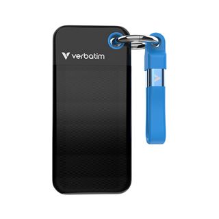 1TB VERBATIM SSD USB 3.2, Typ-C, Pocket, schwarz-blau (R) 1000MB/s,
