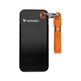 1TB VERBATIM SSD USB 3.2, Typ-C, Pocket, schwarz-orange (R) 1000MB/s,