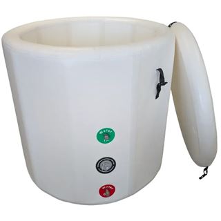 Aquatuning Eisbad Premium Tonne mit Abdeckung Weiß