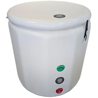 Aquatuning Eisbad Premium Tonne mit Abdeckung Weiß