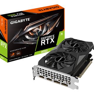 6GB Gigabyte GeForce RTX 3050 Windforce V2 Aktiv PCIe 4.0 x16 (x8)