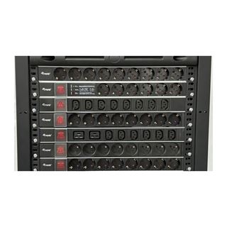 (€9,54*/1m) 3.00m Equip Steckdosenleiste alu/schwarz 8 (333308)