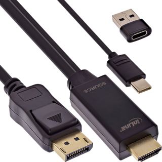 2m InLine HDMI zu DisplayPort Konverter Kabel, 4K/60Hz, schwarz