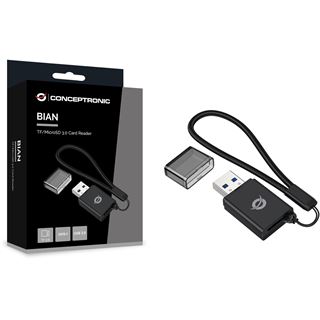 Conceptronic Card Reader USB-A -> Micro SD/TF 3.0 schwarz