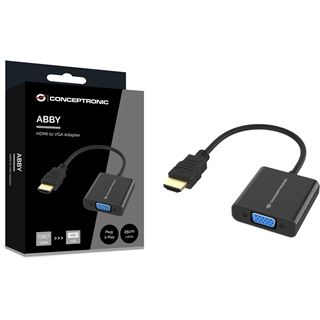 0.25m Conceptronic Adapter HDMI -> VGA 1080P 60Hz 0.25m sw