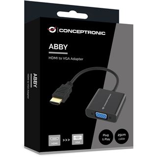 0.25m Conceptronic Adapter HDMI -> VGA 1080P 60Hz 0.25m sw