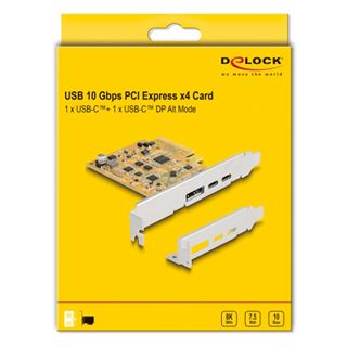 Delock PCI Express x4 Karte zu 1x extern USB TypeC 10 Gbps B