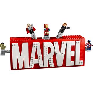 LEGO Marvel 76313 MARVEL Logo & Minifiguren - Set mit Avengers