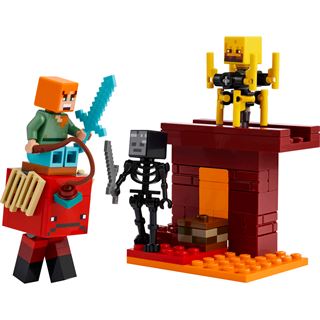 LEGO Minecraft 21266 Das Lava-Duell im Nether, Spielzeug zum