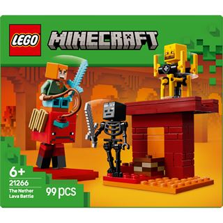 LEGO Minecraft 21266 Das Lava-Duell im Nether, Spielzeug zum