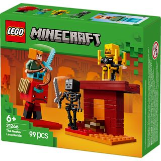 LEGO Minecraft 21266 Das Lava-Duell im Nether, Spielzeug zum