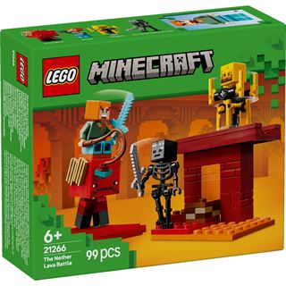 LEGO Minecraft 21266 Das Lava-Duell im Nether, Spielzeug zum