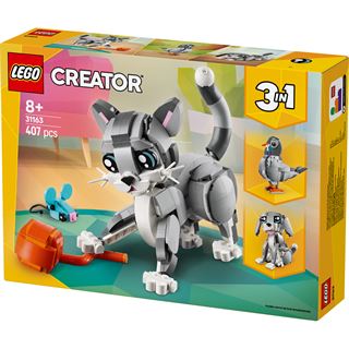LEGO Creator 3in1 31163 Graue Katze - Modell umbaubar in Hund oder