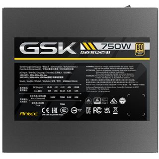 750 Watt Antec GSK 750 EC ATX3.1/Gen5/F-Modular/80+ Gold bk retail