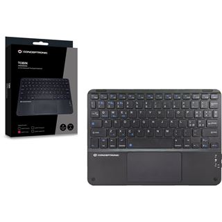 Conceptronic Wireless Tastatur, Layout italien. 10" schwarz