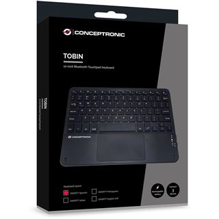 Conceptronic Wireless Tastatur, Layout spanisch 10" schwarz