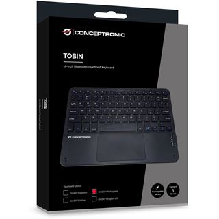 Conceptronic Wireless Tastatur, Layout portug. 10" schwarz