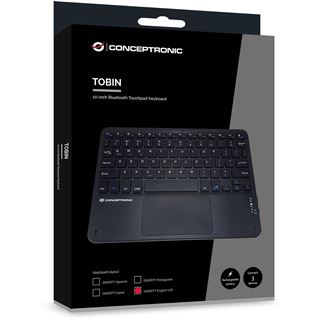 Conceptronic Wireless Tastatur, Layout englisch 10" schwarz