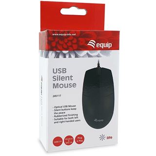 Equip Optische Maus USB Silent Rechts-Linksh&auml;nder 1.5m sw