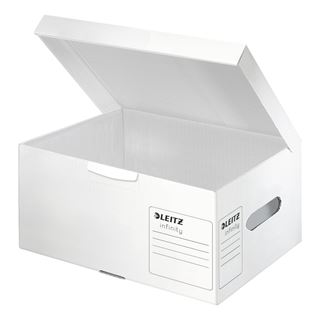 LEITZ 10 Archivboxen Infinity A4 Plus wei&szlig; 35,5 x 25,5 x 19,0 cm