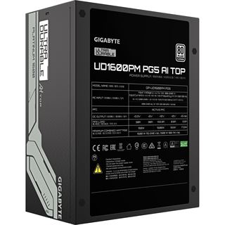 1600 Watt Gigabyte UD1600PM PG5 AI TOP Modular 80+ Platinum