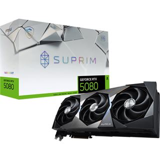 16GB MSI GeForce RTX 5080 Suprim SOC Aktiv PCIe 5.0 x16 1xHDMI 2.1b /