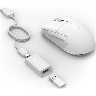 NZXT Lift Elite Wireless, 4K/8K Polling 2.4 GHz und USB weiß
