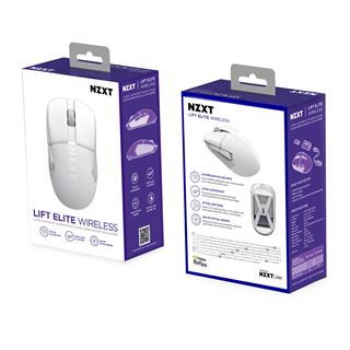 NZXT Lift Elite Wireless, 4K/8K Polling 2.4 GHz und USB weiß