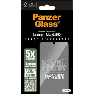 PanzerGlass Ceramic Screen Protector Samsung Galaxy S25 Ultra-Wide Fit